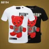 PLEIN BEAR T SHIRT Мужские дизайнерские футболки Брендовая одежда Rhinestone Skull Мужские футболки Классическая высококачественная уличная одежда в стиле хип-хоп Ts329E