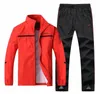 Herrspårar Män monterade träningsspår Set Full-Zip Jacket Casual Gym Jogging Athletic Workout Sweat Suits Outdoor Basketball Sportsuit 231021