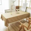 Nappe chinoise unie en coton et lin, tapis à thé, housse anti-poussière, rectangulaire, pour salle de conférence