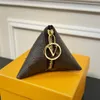 Luxury Bags Women Key Wallets brown Letter Zipprt Triangle Bag Designer Brand Ladies Coin Purses Zero Wallet Female Pouch Bags Purses Bags Pendant Charms Keychain