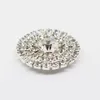 50pcs 25mm Round Rhinestone Silver Button Flatback Decoration Crystal Buckles For Baby Hair Accessories296G