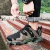 Botas de trabajo de construcción para hombre, zapatos con puntera de acero al aire libre, camuflaje, a prueba de pinchazos, seguridad de alta calidad de talla grande 48