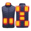 Açık Ceket Hoodies 3xl 9 yerleştirme USB sıcak tank üst erkekler kış giyim avı akıllı sıcaklık kontrol ceketi 3 renk 231026