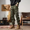 Pantaloni da uomo Primavera Estate Straight Cargo Uomo Multi-Tasche Esercito Militare Slim Fit Jogging da lavoro Casual Cotone Lungo Tattico