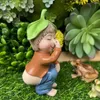 Garden Decorations Decor Ornaments Resin Mini Accessories Boys Figurine Adornment Cake Toileting