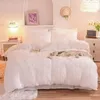 Ensembles de literie Designer Couverture de luxe 4 pièces Super Shaggy doux corail polaire chaud confortable ensemble de literie vison velours couette housse de couette ensemble de housse de couette couvre-lit