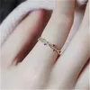 With Side Stones BOAKO Olive Branch Ring Dainty Tree Women's Fashion Jewelry Rose Zircon Wedding Band Engagement Promise Anillos