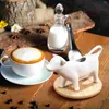 Наборы столовой посуды Керамический кувшин для молока Мультяшный сливочник Кувшин для сиропа Сливки Вспенивающая чашка Фарфоровый соус