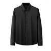 Men's Casual Shirts Plus Size Business Baggy Soft High Elasticity Solid Luxury Dress Wrinkle-resistant Formal Clothing 7XL 6XL