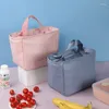 Storage Bags Portable Lunch Box Thermal Insulated Canvas Dinner Container Picnic Food Kids School Bento