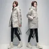 Women's Down Parkas 2023 Parka Winter Cotton Jacket Coat Ladies Long Hooded Outwear Thick Padded Female Overcoat Tops 231026