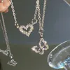 Чокеры 17 км, модное ожерелье с цирконом в виде бабочки и сердца для женщин и девочек, серебряный цвет, блестящая цепочка на ключицы с любовью, модные ювелирные изделия 231025