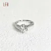 Lfh Gioielli da sposa Vvs d Colore Moissanite Anello di fidanzamento con diamanti Oro 18 carati Anelli eternità Collane Moda classica 1 pz
