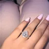 choucong Lovers Promise Ring комплект грушевидной огранки 5A циркон из стерлингового серебра 925 пробы обручальное кольцо для женщин Jewelry295y