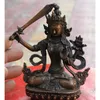 Dekoracyjne figurki Suirong --- 524 Buddyzm tybetański Miedź Brąz Wenshu Manjushri Bogini Guanyin Buddha Statua