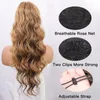 Syntetyczne S Aisi Beauty Long Wavy Tail For Black Women Omber Ash Brown Dipstring Clip w Sairpiece 231025