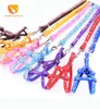 12 pcsLot petit chien animal de compagnie chiot chat harnais en nylon réglable avec laisse de plomb Patch multicolore imprimé collier licou harnais Leas 25975654