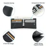 Wallets Genuine Leather Small Wallet For Men Casual Card Holder Slim Bifold Simple Design Male Purse Luxury Money Bag