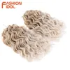 Объемные человеческие волосы 10 дюймов, глубокие волнистые плетения крючком, синтетические афро-кудрявые косы, высокотемпературное плетение из волокон s 231025