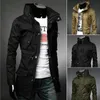 Män blandar England Style High Collar Jacket Trench Men Army Green Business Casual Slim Windbreaker For Coat M XXXL 231026