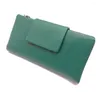 Wallets Coin Purse Soft Genuine Cow Leather Long Clutch Wallet Women Fashion Multi Functional 2 In 1 Snap Button Travel