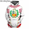 Herr hoodies peru country flagga 3d över hela tryckt jacka män/kvinnor hoodie unisex casual streetwear tröjor tröjor sudadera hombre