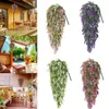 Dekorative Blumen Künstliche violette Blumenrebe Rattan hängende Wandpflanze Glyziniengirlande für Hochzeit Hausgarten Dekor