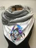 Scarves 3D Printed Animal Series Cute Horse Calf Pattern Warm Shawl Scarf Spring And Winter Small Triangle NM-2