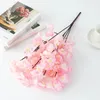 Decorative Flowers Artificial Flower Five Forked Cherry Blossom Branch Home Arrangement Ornaments Wedding Set Decoration