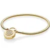 Originale 925 sterling silver color oro logo firma lucchetto liscio serpente pan braccialetto braccialetto adatto perline gioielli di fascino CX200623279A