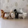 Stuffed Plush Animals Realistic Mini Plush Cat Cute Kids Doll Toy Kitten Model Gift Ornament