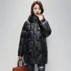 Women's Down Parkas 2023 Parka Winter Cotton Jacket Coat Ladies Long Hooded Outwear Thick Padded Female Overcoat Tops 231026