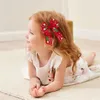 Baby Girls Bow Barrettes Cute Christmas Ribbon Santa Claus New Year Hairpin Kids Festival Hair Clips Hair Accessories