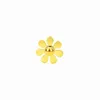 Stud Earrings Pure 24K Yellow Gold 999 SunFlower For Women