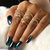 Neu angekommener einfacher klassischer Goldfarben-Mondring mit winzigem Band-Fingerring-Schmuck für Frauen-Dame-Partei-gotische Metallringe Wholesa162S