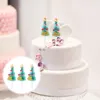 Świąteczne zapasy 30pcs choinka Xmas Cupcake Topper Party Cake deser deser