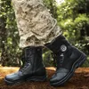 Stiefel Arbeitsschuhe Herren Knöchel Sicherheit Wandern Mann Militari Tactic Trekking Combat Booties Wasserdicht Militär