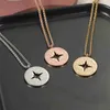 Pendant Necklaces Personalized Hollow Cross Stars Arabic Necklace Stainless Steel Round Hollow Pendant Islamic Muslim Jewelry Eid Gift For Women Q231026