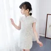 Abbigliamento etnico Cheongsam per bambini Estivo in cotone Spettacolo in stile straniero Bambina Abito migliorato per bambina di 3 anni Tang cinese