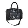 Trendiga kvinnors väska med rivet kedja personlig axelväska modekuddväska handväska stor kapacitet