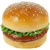 Decorazione per feste Fai finta di giocare Giocattolo alimentare Simulato modello di hamburger Decorazioni per torte Prop artificiale