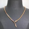 Collana per banchetti di lusso Collane con ciondolo di design Collana girocollo rotonda in oro con zirconi completi per gioielli da donna con scatola regalo per amanti del matrimonio