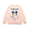 Herrtröjor Autumn Winter Fleece Cartoon Cute Men and Women Pullover Casual Loose Fit Students Sweatshirts Harajuku Sweatshirt