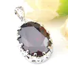Thanksgiving Day Jewelry Red Garnet Oval Cut Pendants 925 Silver Jewelry for Women Necklace Pendants Mother Gift P0006277X