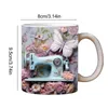 Mugs 3D Sewing Machine Painted Mug Ceramic Coffee Creative Space Design Tea Milk Birthday Christmas Gifts For Lovers 231026