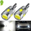 New 2 PCS T10 W5W 194 LED Signal Bulb CANBUS 12V 5630 6SMD 7000K White Car Interior Dome Door Reading Lights Wedge Side Trunk Lamps