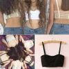 Bralette sexy feminino enjaulado nas costas recortado com alças acolchoadas sutiã bralet colete crop top2933