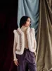 Chalecos de mujer Francés 23 Otoño Ropa de doble cara Traje bordado de dos colores Cálido Chaleco de lana de cordero sintético Chaqueta
