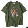 Männer T-shirts Trendy Herren Regar Sommer Frühling Männliche T-Shirts Hemden Cartoon Haikyuu Druck Kleidung Oansatz Vintage Kurzarm Tops D DHPQY