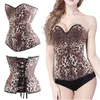 Bustiers Corsets Sexy Bustier Top Corset Femmes Pour Minceur Grande Taille Imprimé Léopard Désossé Shapewear Tenue Sous-Vêtements